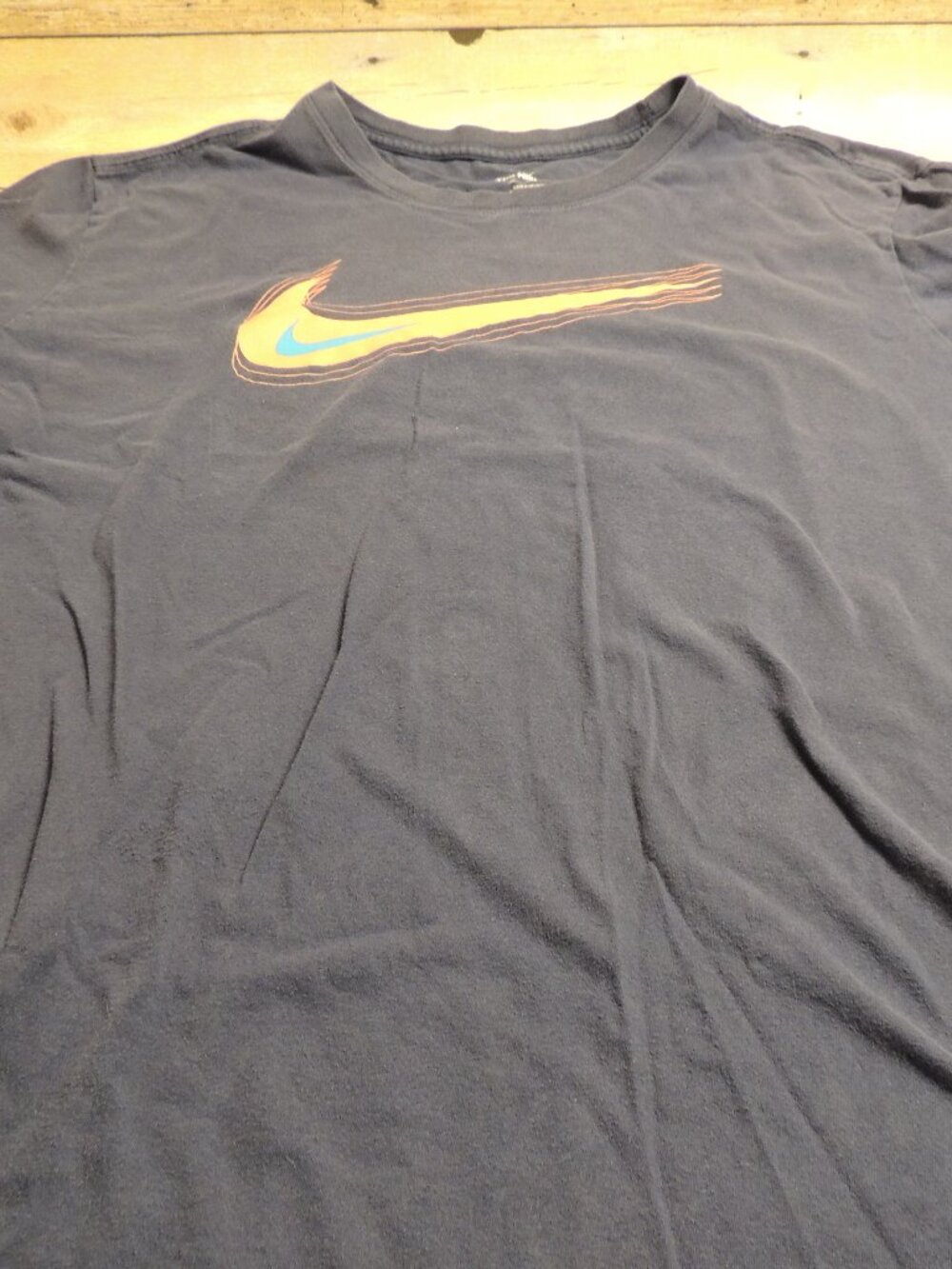 Vintage Faded Nike Graphic Swoosh Tee - Men's XXL